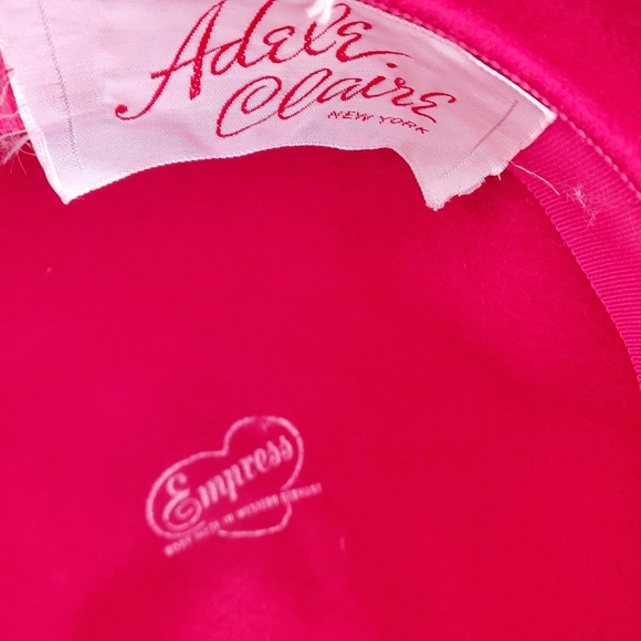 Vintage Adele Claire Cloche Hat Pink Fuzzy - Picture 6 of 7